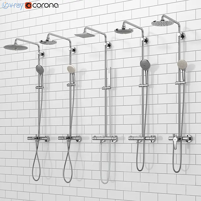 GROHE shower systems | Euphoria set 33 3DSMax File