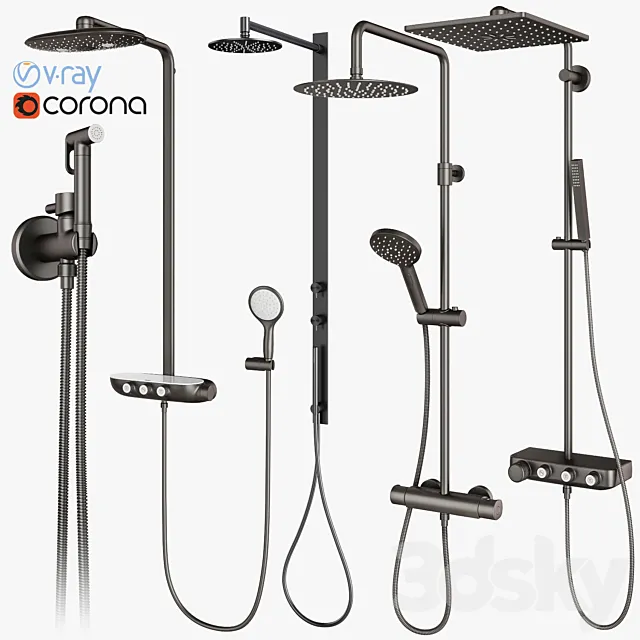 GROHE Shower Systems & Hygiene Showers | CEA | Gustavsberg set 112 3ds Max