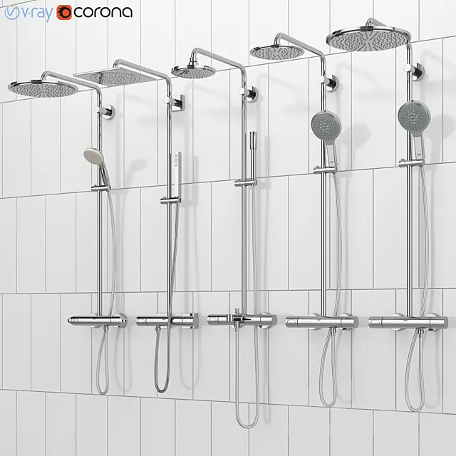 GROHE shower systems | Rainshower set 37 3ds Max