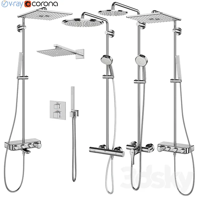 Grohe Shower Systems Set 106 3ds Max