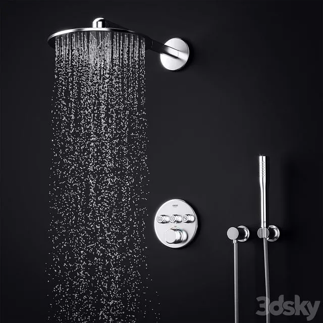 Grohe SmartControl Concealed Shower System 3dsMax Model