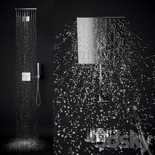 Grohe SmartControl Cube Shower System 3DSMax File