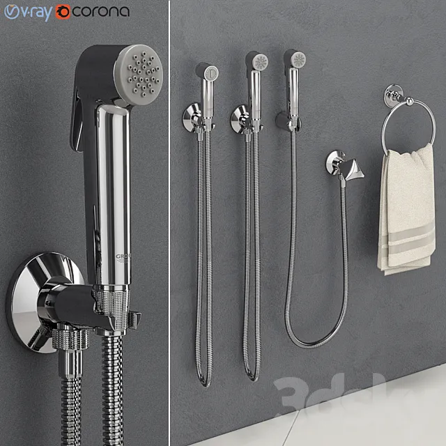 GROHE Tempesta-F Hygienic Shower Head Trigger Spray 30. Sena Trigger Spray 35 3DSMax File