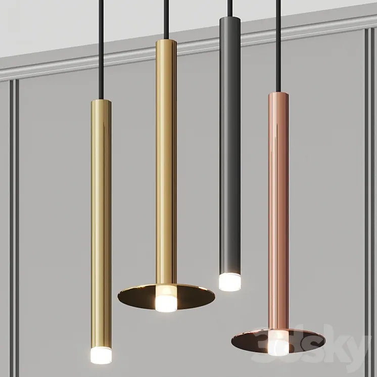 Grok candle pendant lamps 3DS Max