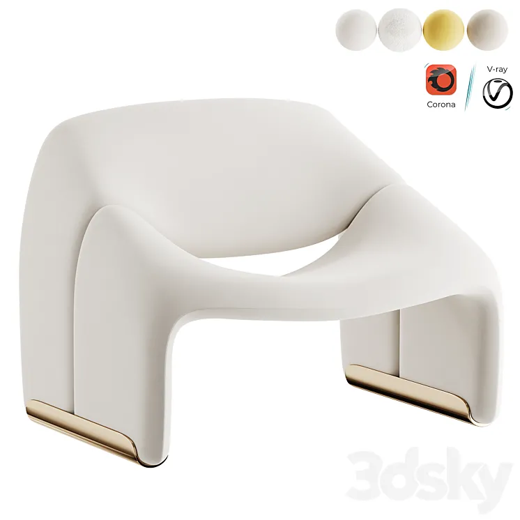 Groovy Lounge Chair for Artifort 3DS Max