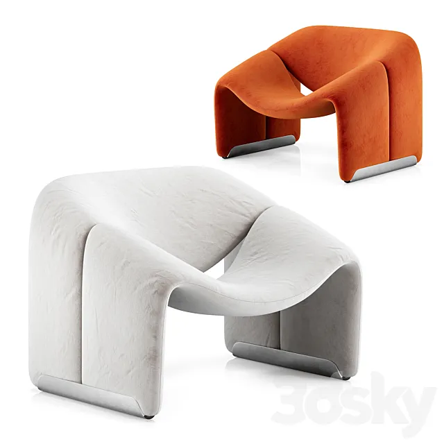 Groovy Lounge Chair Pierre Paulin 3DSMax File