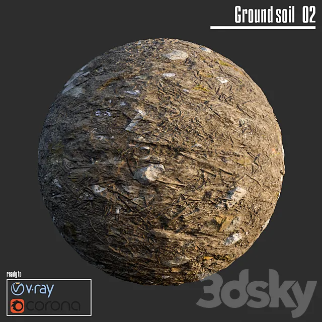 Ground soil_02 3ds Max