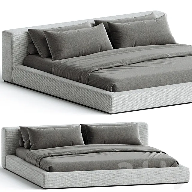 Groundpiece bed by Flexform 3DS Max Model