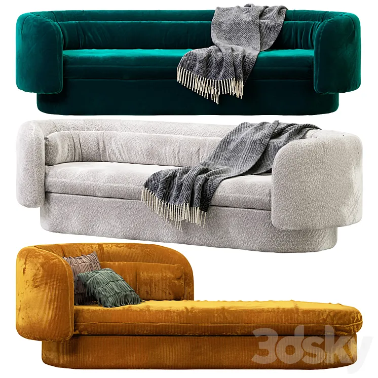 Group Philippe Malouin for SCP Chaise Lounge and Sofa 3DS Max