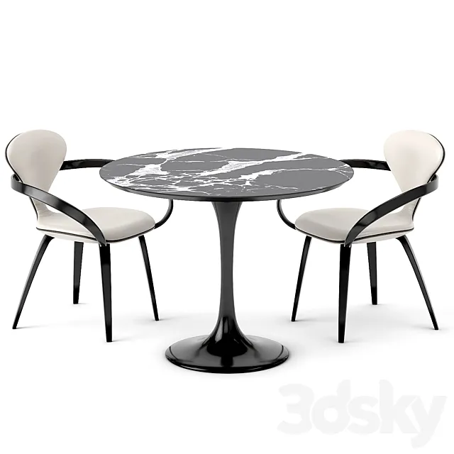group with chairs apriori N (round table) OM 3DSMax File