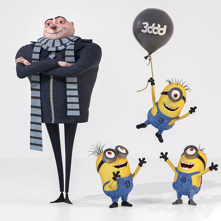 Gru and Minions 3DS Max