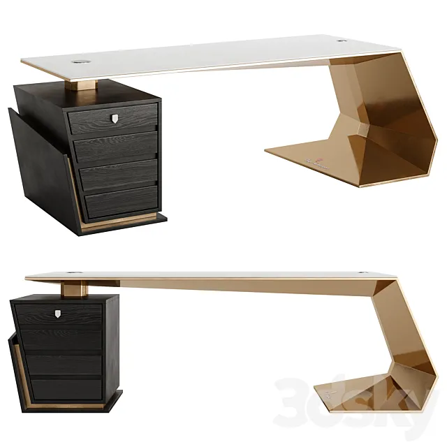 GT-GOLD Executive Desk by Tonino Lamborghini 3ds Max