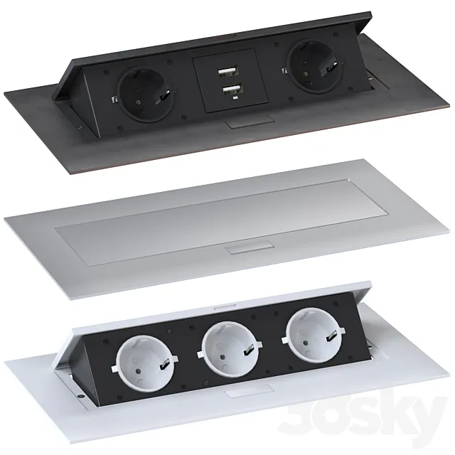 GTV Recessed Outlets 3DS Max Model