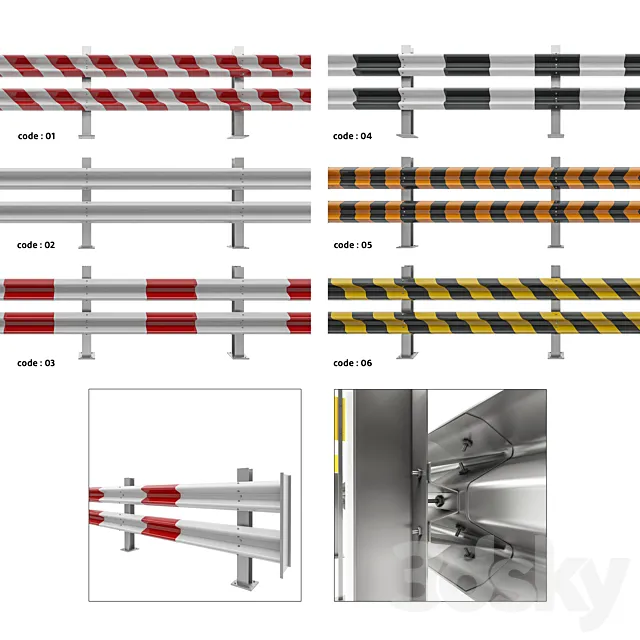 Guard Rail 02 3DS Max Model