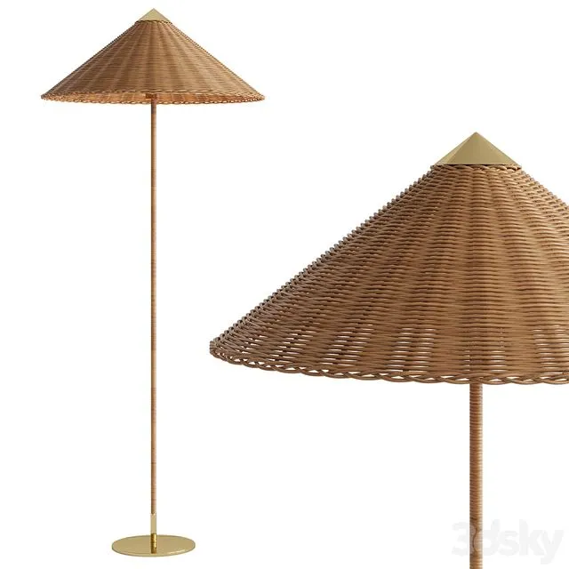 Gubi 9602 Floor lamp – rattan shade 3dsMax Model