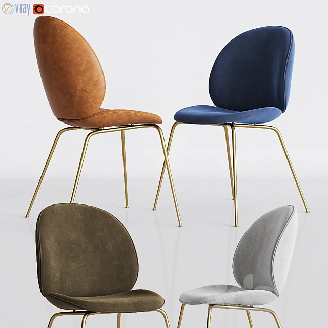 Gubi Beetle Dinning Chair 3ds Max