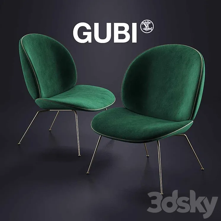 GUBI Beetle Lounge Chair 3DS Max