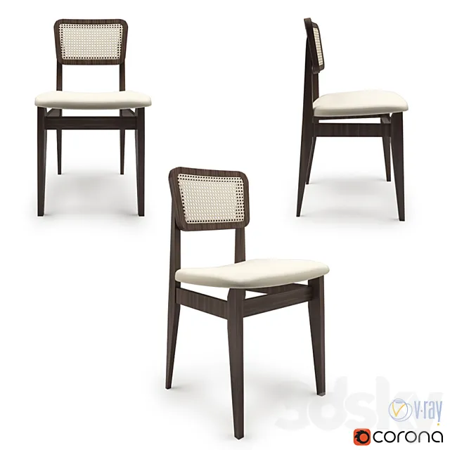 Gubi C-Chair Dining chair 3ds Max