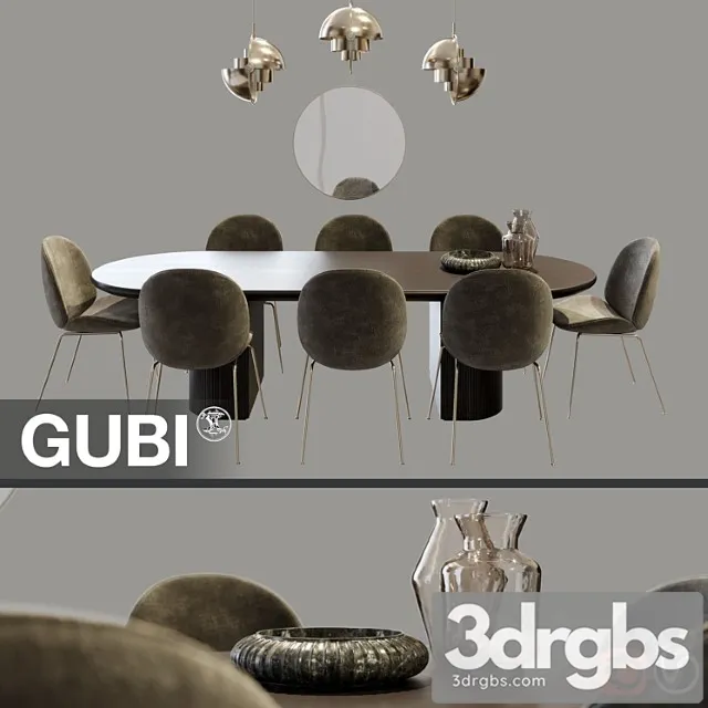 Gubi dining set 1 2 3dsmax Download