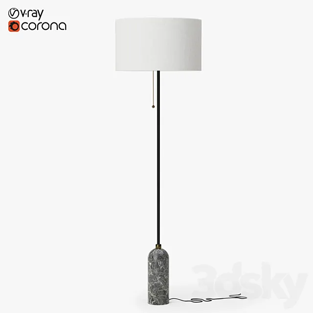 Gubi gravity floor lamp 3DS Max Model