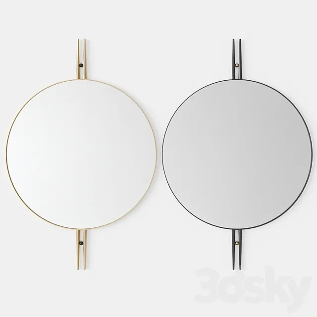 GUBI IOI Wall Mirror Ø80 by Gam Fratesi 3DSMax File