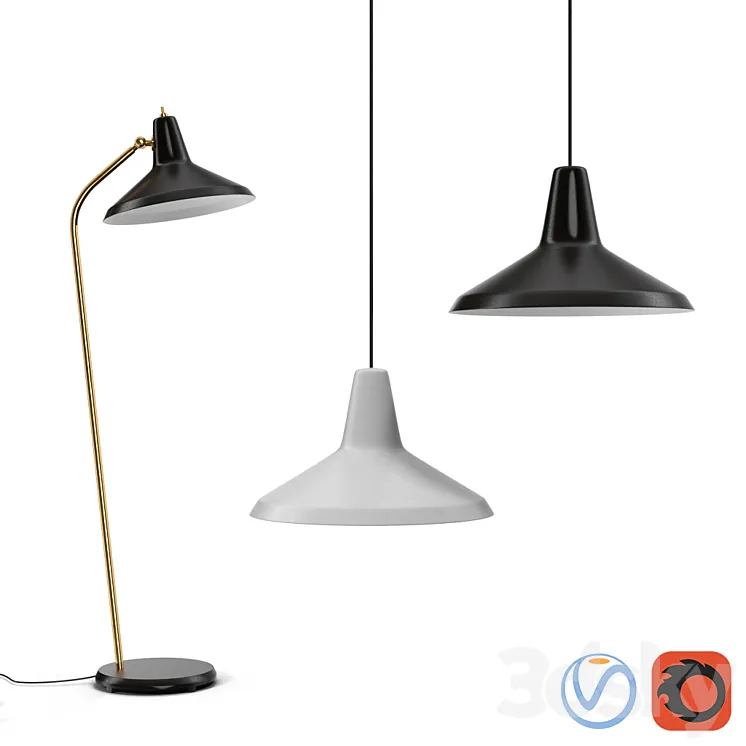 Gubi lampadaire G10 floor lamp 3DS Max