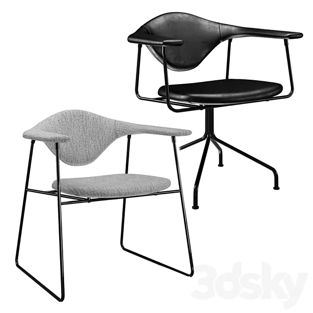 Gubi Masculo Dining Chair 3ds Max