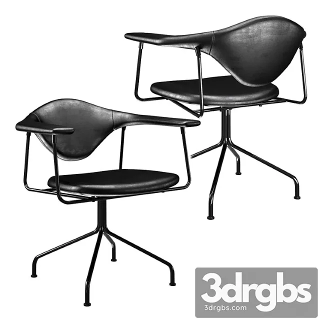 Gubi masculo dining chair swivel 2 3dsmax Download