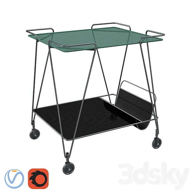 Gubi Mategot trolley 3ds Max