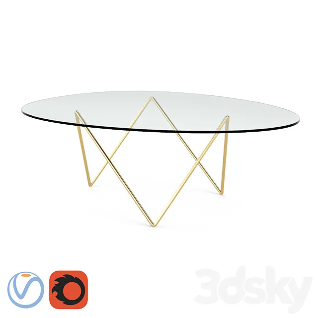 Gubi Pedrera coffee table 3ds Max