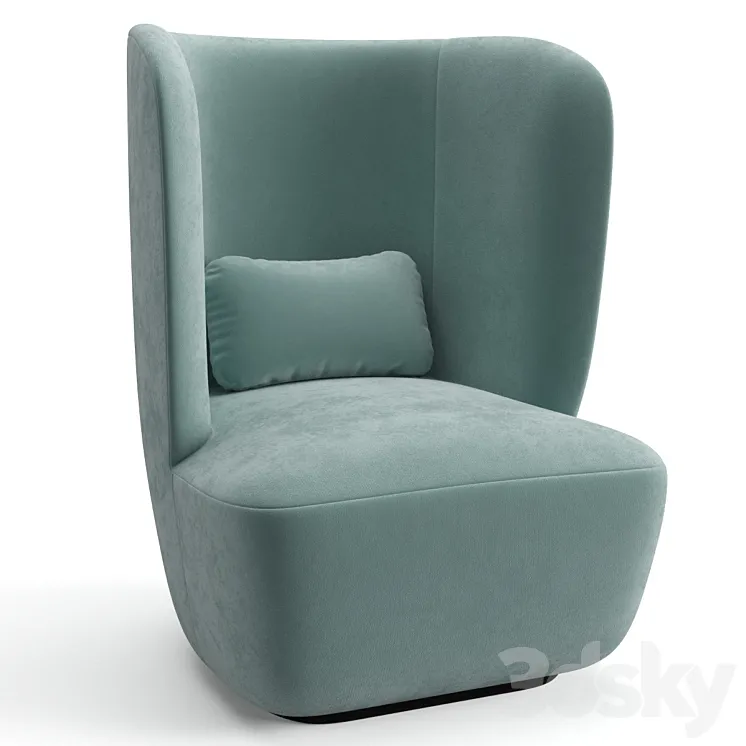 Gubi Stay Lounge Chair high back 3DS Max