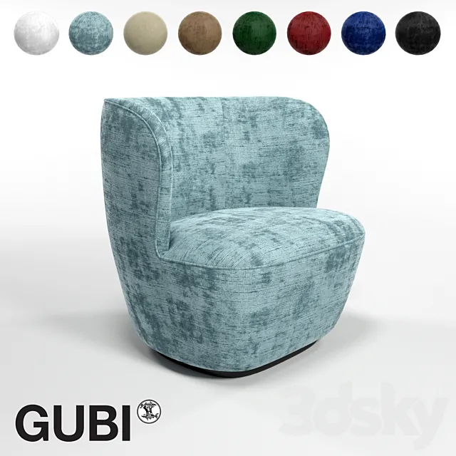 GUBI Stay Small Lounge Chair 3DS Max Model