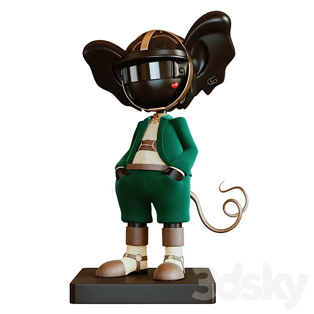 Gucci cartoon hipster toys Sculpture 3ds Max