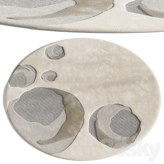 Guilin Round Rug TMJ Design 3DS Max Model