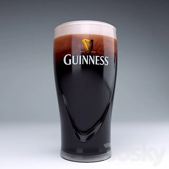 Guinness_beer_glass 3DSMax File