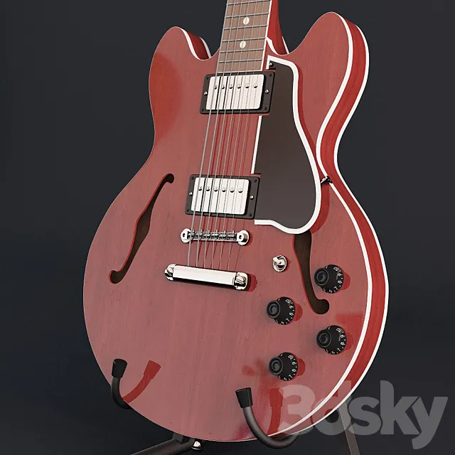 Guitar Gibson ES-335 3DS Max Model