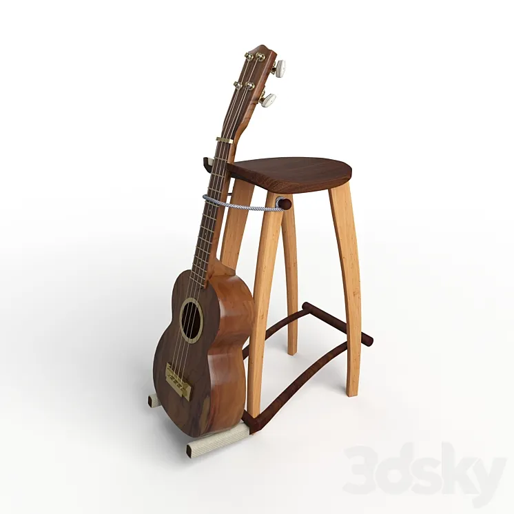 Guitar Stool 3DS Max Model