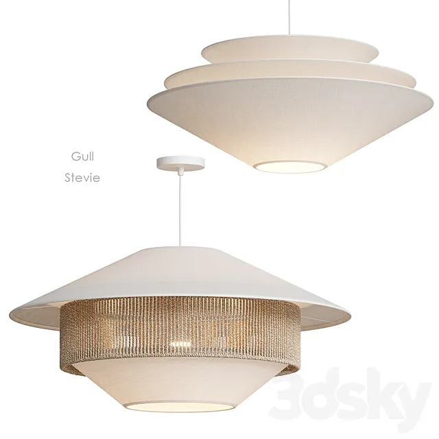 Gull Stevie Pendant lamp West Elm 3ds Max