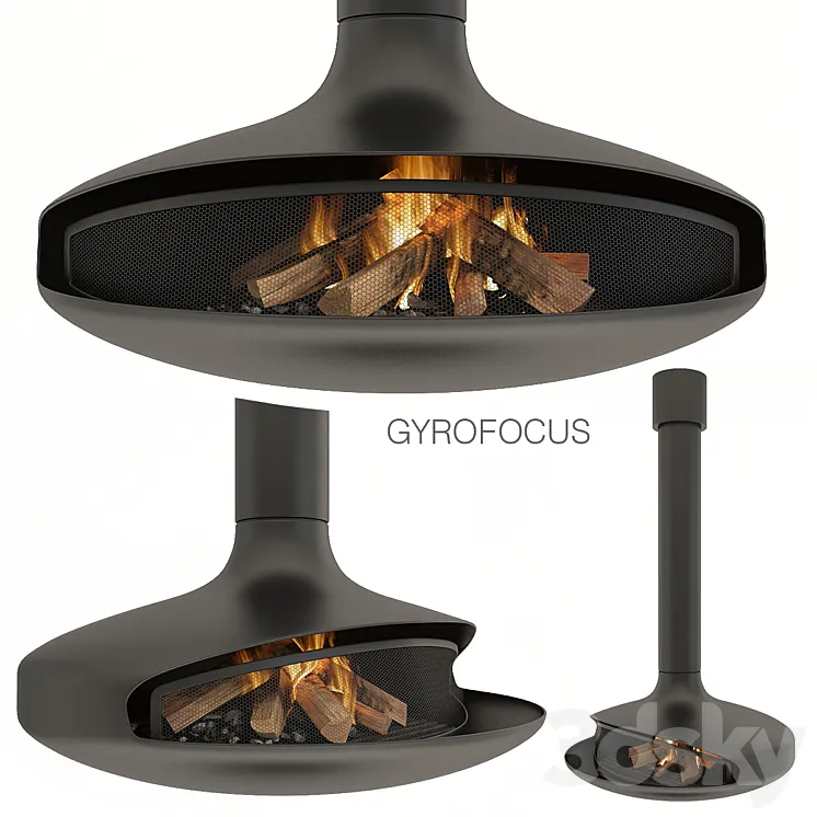 Gurofocus fireplace 3DS Max