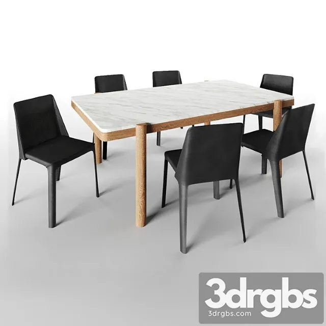 Gustav table and isabelle chair 2 3dsmax Download