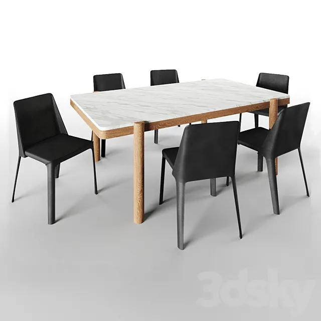Gustav Table and Isabelle Chair 3DSMax File