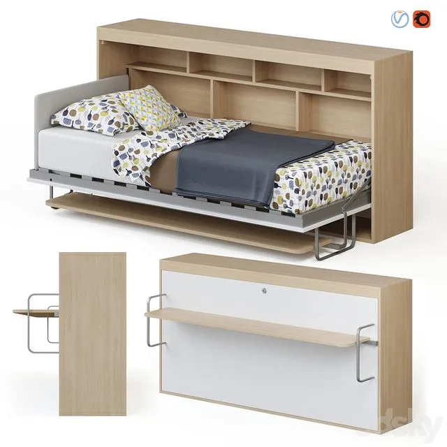 Guter Mobel – Transformer bed wardrobe with Standart table 3dsMax Model