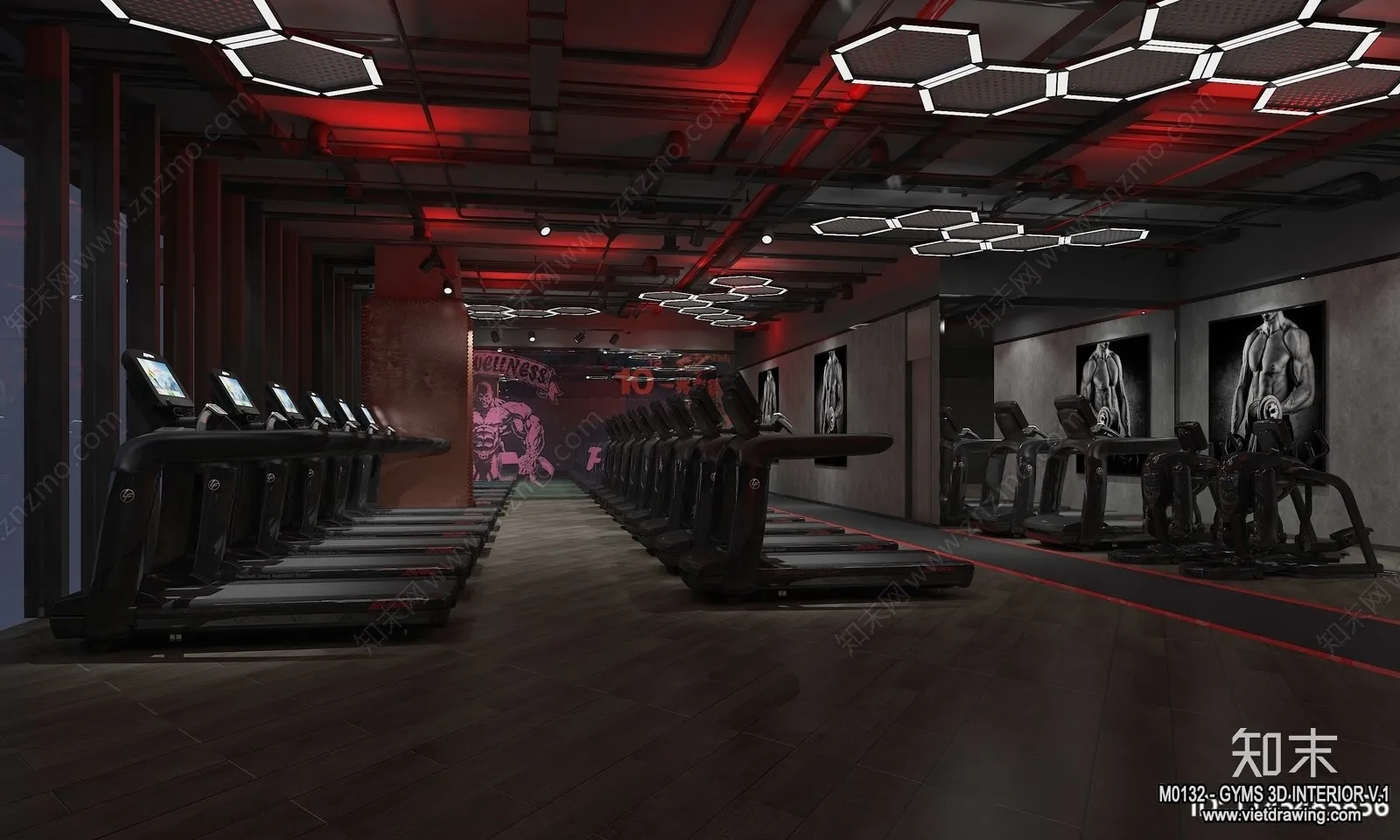 GYM – 3D Interior Scene – 3D Models – 009