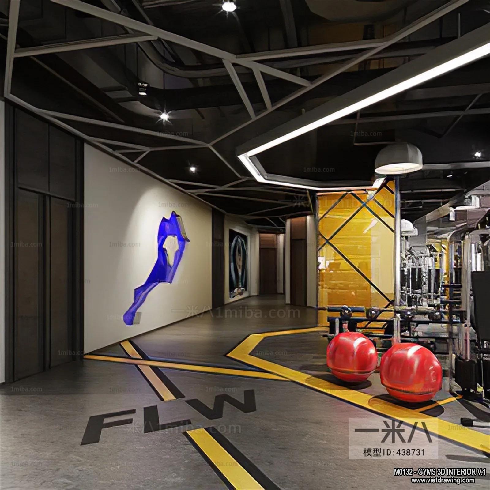 GYM – 3D Interior Scene – 3D Models – 014