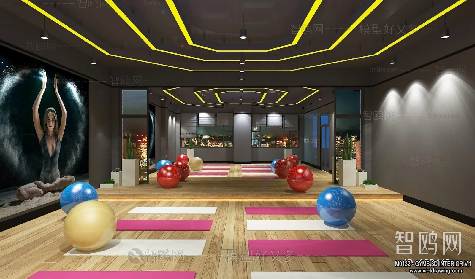 GYM – 3D Interior Scene – 3D Models – 017