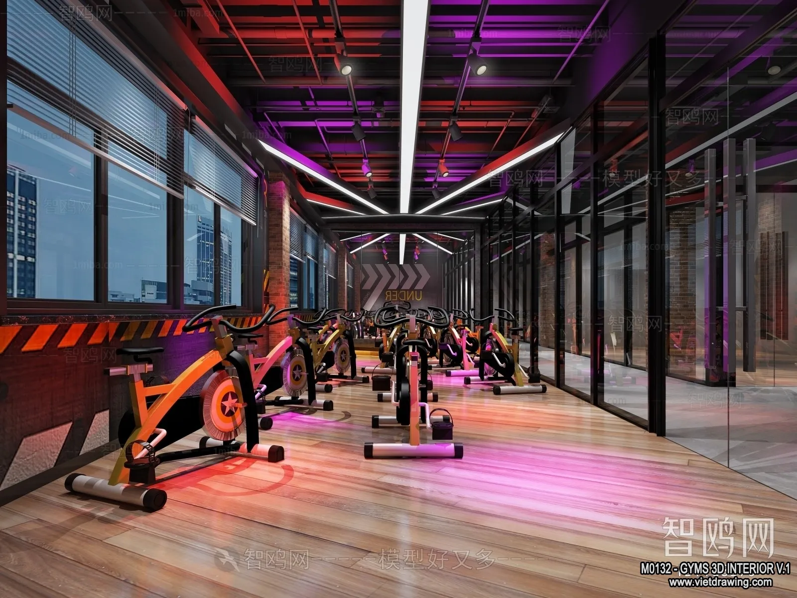 GYM – 3D Interior Scene – 3D Models – 022