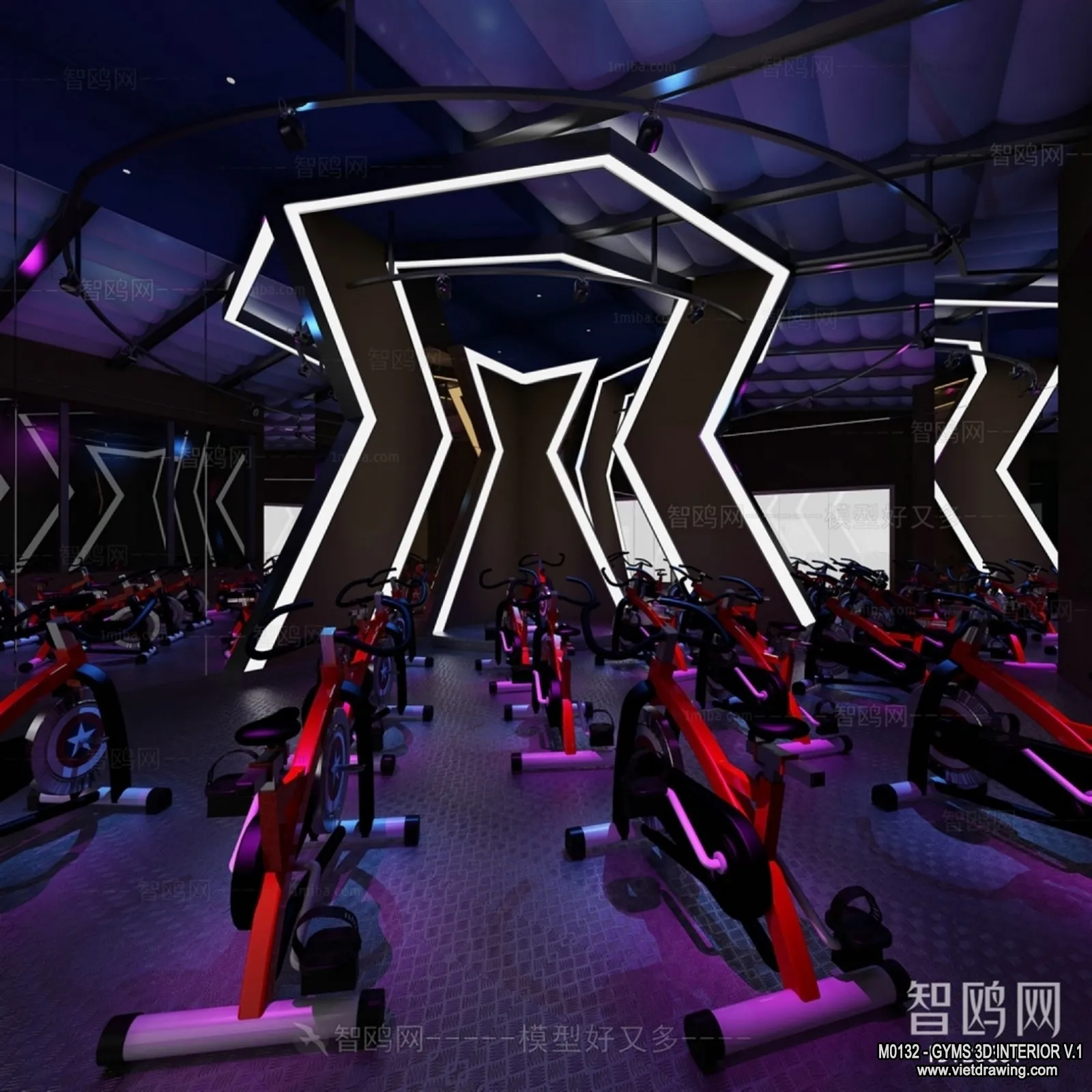 GYM – 3D Interior Scene – 3D Models – 025