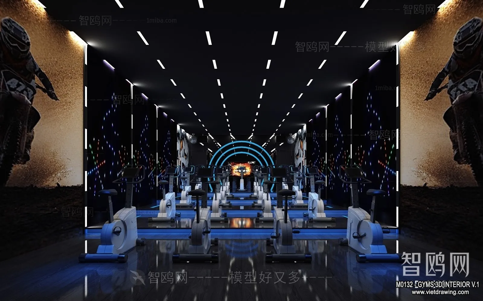 GYM – 3D Interior Scene – 3D Models – 032