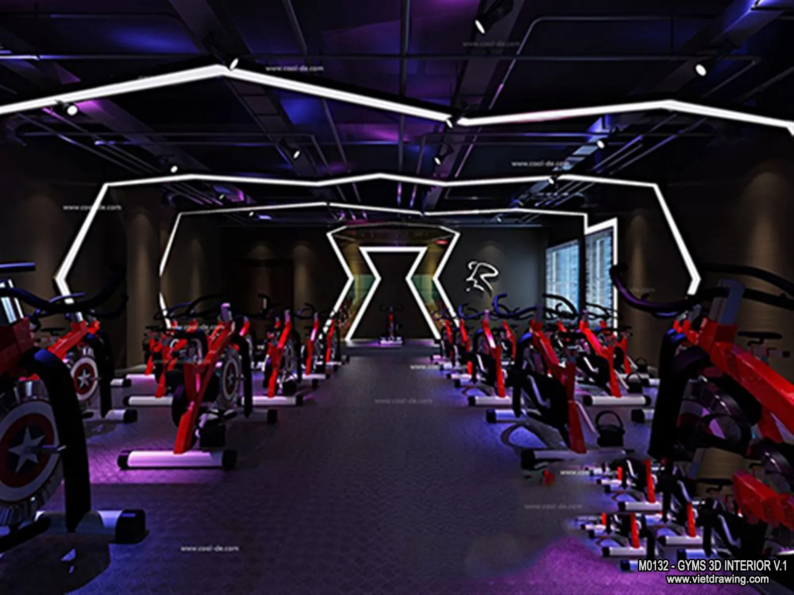 GYM – 3D Interior Scene – 3D Models – 034