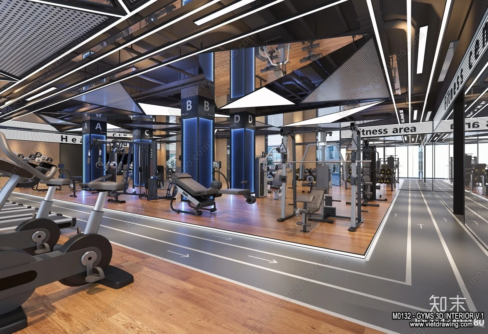 GYM – 3D Interior Scene – 3D Models – 044